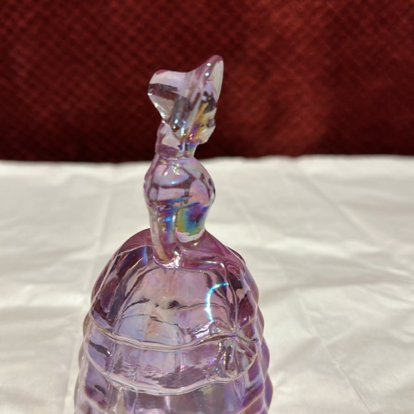 Summit Art Glass Melanie Southern Belle Lady Pink Carnival Iridescent Figurine - Picture 4 of 14